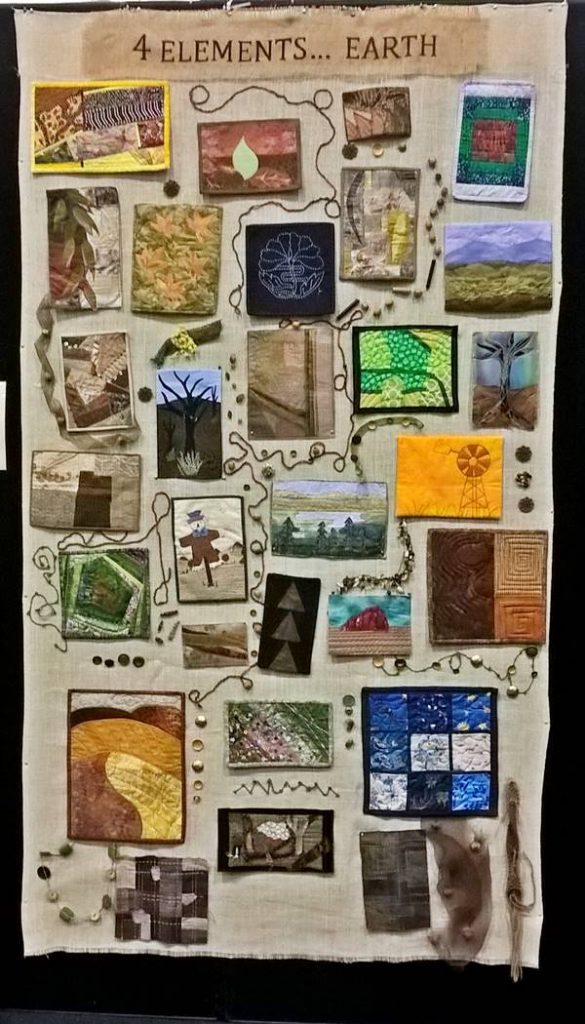 Ps&Qs group quilt: 4 elements - earth Ps&Qs group quilt: 4 elements - earth
