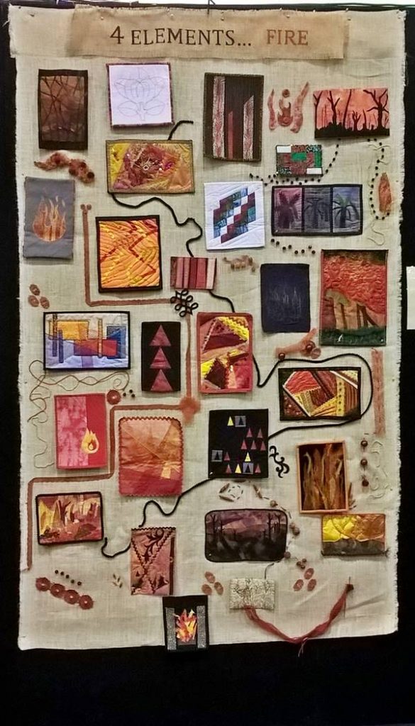 Ps&Qs group quilt: 4 elements - fire Ps&Qs group quilt: 4 elements - fire